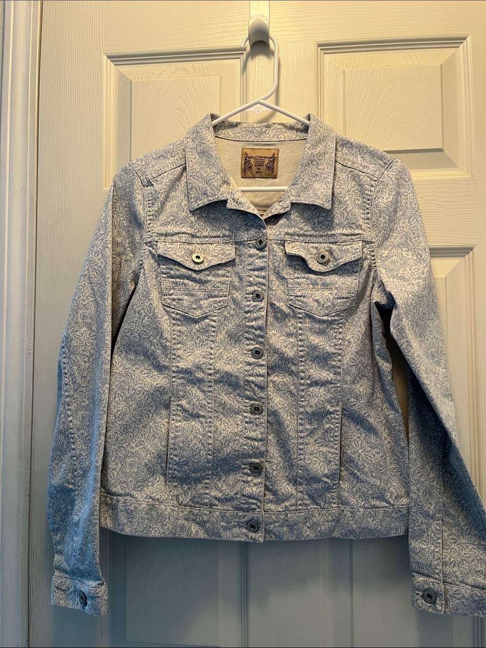 Ruff Hewn Light Blue Paisley Shirt Jacket
